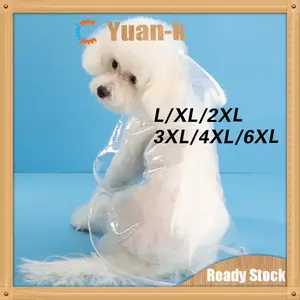 Jas Hujan Hewan / Pet Baju Anti Air / Dog Raincoat Transparan