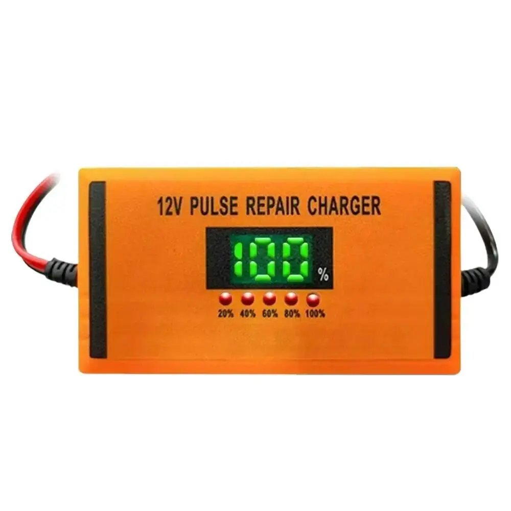Bộ sạc ắc quy ô tô xe máy 12V 2A tự động ngắt khi đầy, có chức năng bảo dưỡng phục hồi (báo màn hình)