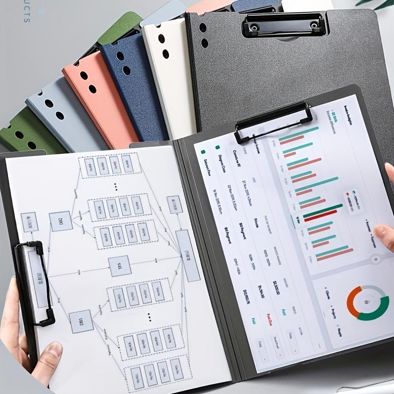 Product Introduction of File Folder, 1 Count Plastic Clipboard, File Clipboard, Solid Color A4 File Folder Holder 4