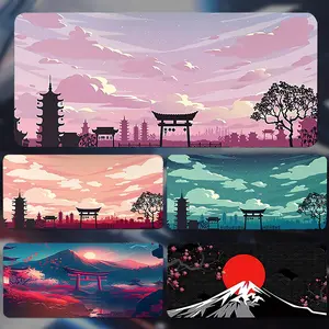 MOUSE PAD GAMING EXTRA LARGE LANDSCAPE ANIME MOUSE PAD ANTI-SLIP LOCKING EDGE THICKENED AESTHETIC WRIST REST MOUSEPAD COMPUTER KEYBOARD PAD DESK MAT LARGE SIZE 800X300MM