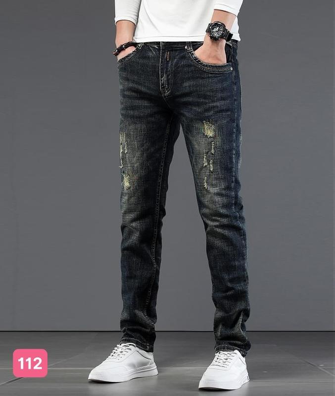 (HÀNG MỚI) Quần jean nam dài ống suông form slimfit rách nhẹ gối co giãn đa chiều Menswear Pants Cotton 7