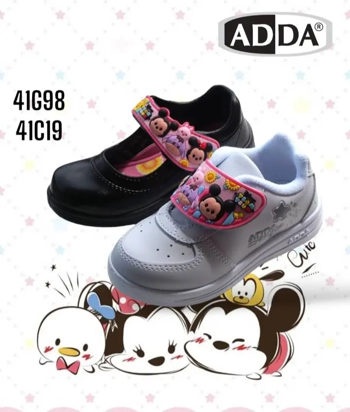 ADDA รองเท้านักเรียน รองเท้าผ้าใบลายน่ารักTSUM รุ่นใหม่ล่าสุด2024
