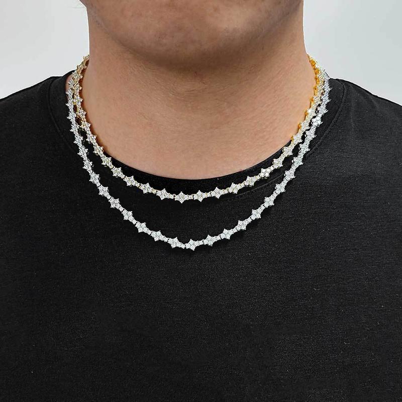 Vòng Cổ Zircon, Phong Cách Hip Hop Châu Âu Và Mỹ, Khóa Lò Xo 6.5mm, Đồ Trang Sức 3