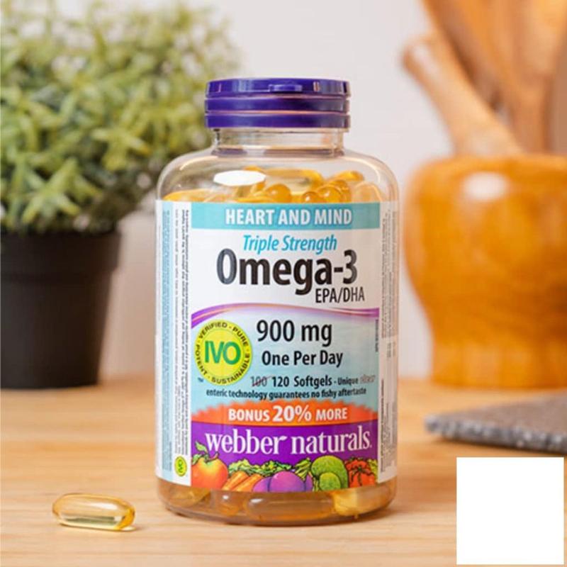 Viên Uống Omega 3 Triple Strength 900mg EPA/DHA Webber Naturals (80 &120 Viên), Dầu Cá Hàm Lượng Cao Dùng Cho Nam và Nữ 5