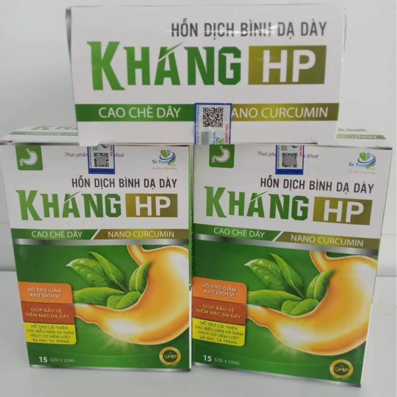 COMBO 3 HỘP hỗn dịch bình dạ dày KHANG  HP - 1 hộp 15 -Hỗ trợ giảm axit dịch vị ,hỗ trợ bảo vệ niêm mạc dạ dày ,làm giảm nguy cơ viêm loét dạ dày 1