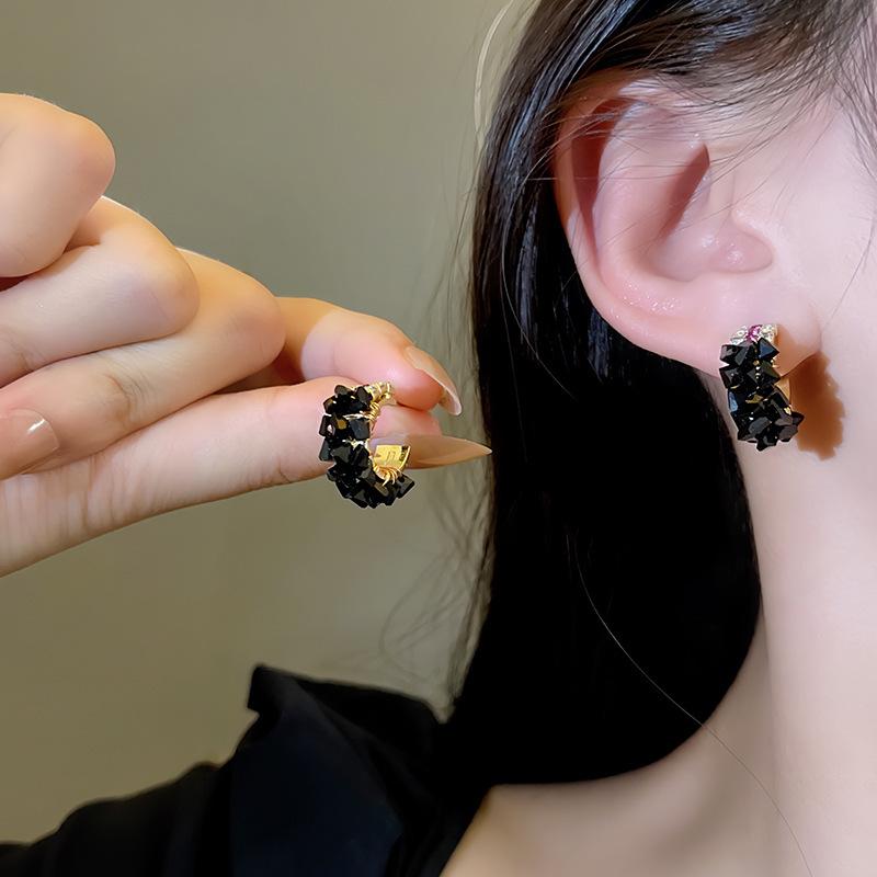 Product Introduction of Sterling Silver Needle Internet Celebrity Live Broadcast Hot-Sale Earrings Stall Supplies for Night Market All-Match Fashion Earrings Ear Rings Wholesale 29