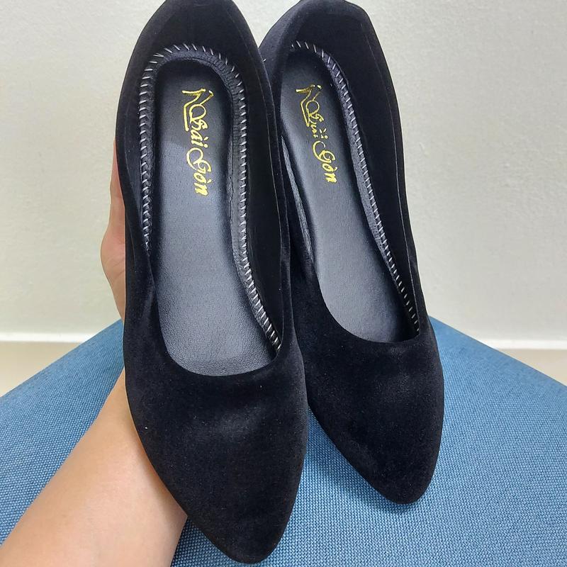 Product Introduction of giày nhung đế bệt - đế 2 phân cổ tròn 2