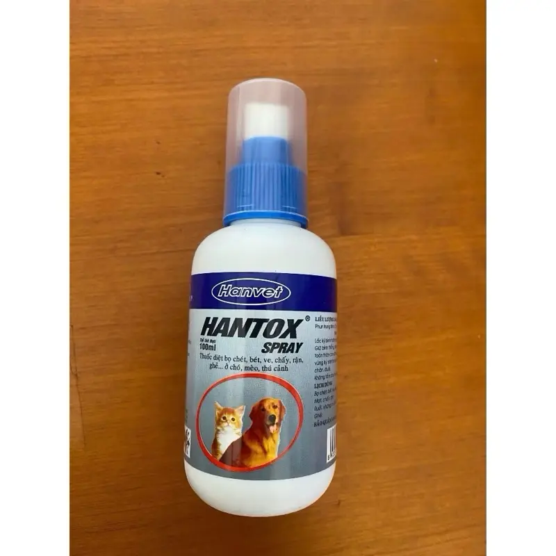 ￼Xịt Hantox trị ve, ghẻ, chấy, rận, bọ chét cho thú cưng chính hãng