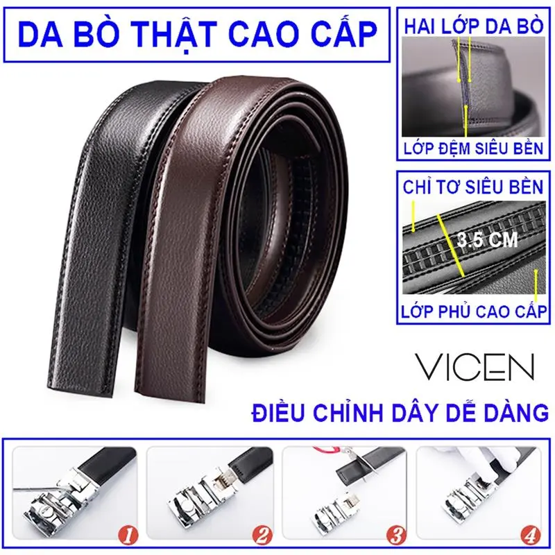 [xhdfg] [QUÀ KIM KHAU MAY ĐỒ QUẦN ÁO BẰNG KIM LOẠI PHÙ HỢP NHIỀU LOẠI CHỈ MAY VÀO VẢI SIÊU BỀN VÀ PHÙ HỢP VỚI TẤT CẢ CÁC LOẠI VẢI, ĐỒ THỦ CÔNG MAY VÁ PHÙ HỢP VỚI THIẾT BỊ VÀ PHỤ KIỆN MÁY] Thắt Lưng Nam Da Bò Thật ai Lớp Cao Cấp Vicenzo Khóa