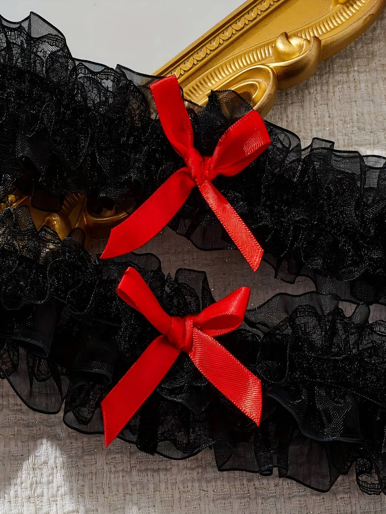 Women's Bow Decor Lace Thigh Rings, High Stretch Elegant Fashion Sexy Thigh Rings for Romantic Night, Women's Lingerie Accessories for All Seasons