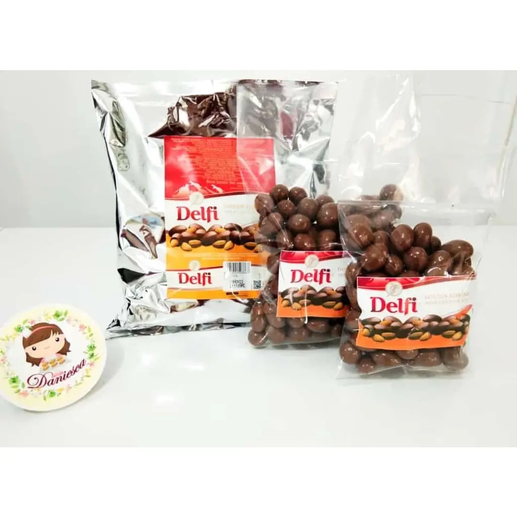 250gr Coklat delfi almond - coklat pabrikan - bogor cokelat. Chocolate