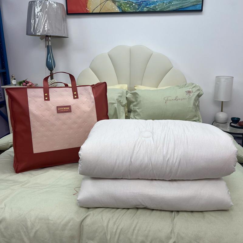 Chăn Bông Siêu Nhẹ Xơ Đũi Đậu Nành Tone Màu Trắng Gạo Nhã Nhặn Khối Lượng 2,8Kg Kích Thước 200*230 4