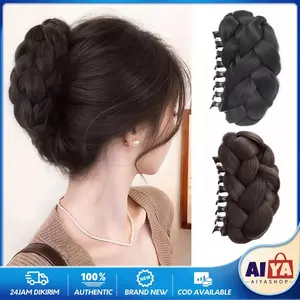 Sanggul Instan Modern/Sanggul Jepit Rambut Palsu Model Twist Braid  / Konde Cepol - Aksesoris Pernikahan & Prom Wisuda | Easy Clip & Natural