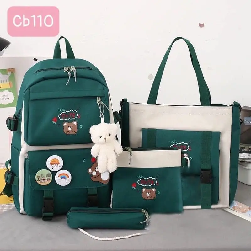 Combo Balo 4 món phong cách Hàn Quốc - Mang Đi Học Đi Chơi - Chất Vải PVC - Nhiều Mẫu Đa Dạng - Top Balo Nam Nữ 2