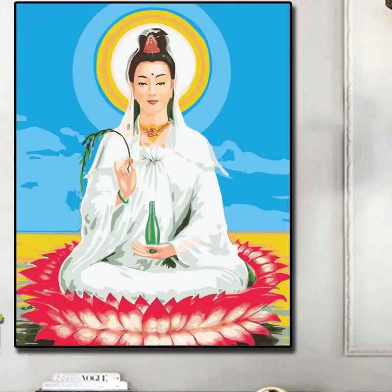 Cuahangcuathuthu  : Tranh tô màu số hoá - Phật-KT: 40x50 được sản xuất tại Việt Nam. Điều quan trọng là hàng 100% Việt Nam không nhập Trung Quốc, chất liệu giấy dày dặn rất đẹp, khung tranh 2,5cm. Sản phẩm đáp ứng được yêu cầu cả những khách hàng khó tính 0