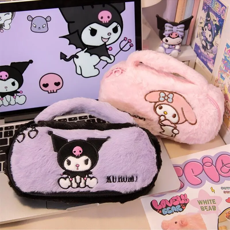 Sanrio Pochacco Kuromi Pencil Case My Melody Cinnamoroll Plush