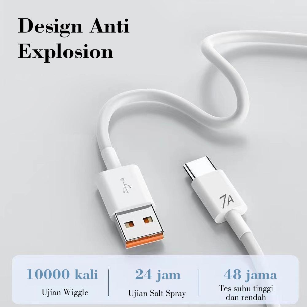 TYPE C 7A 100W Kabel Pengisian Cepat USB Data Litive Type C 25CM/ 1M / 1.5M / 2M Untuk Oppo Untuk Vivo Untuk Samsung Untuk Realme Untuk Redmi