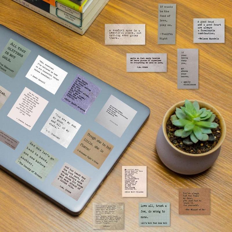 60 Sheets/Set Vintage Motivational Quote Series Sticker, DIY Decorative Graffiti Sticker For Laptop, Guitar, Water Bottle, Gift 6