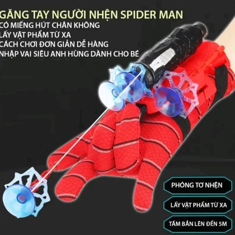 Đồ chơi găng tay người nhện bắn tơ/ găng tay đội trưởng captain bắn thẻ nhựa máy