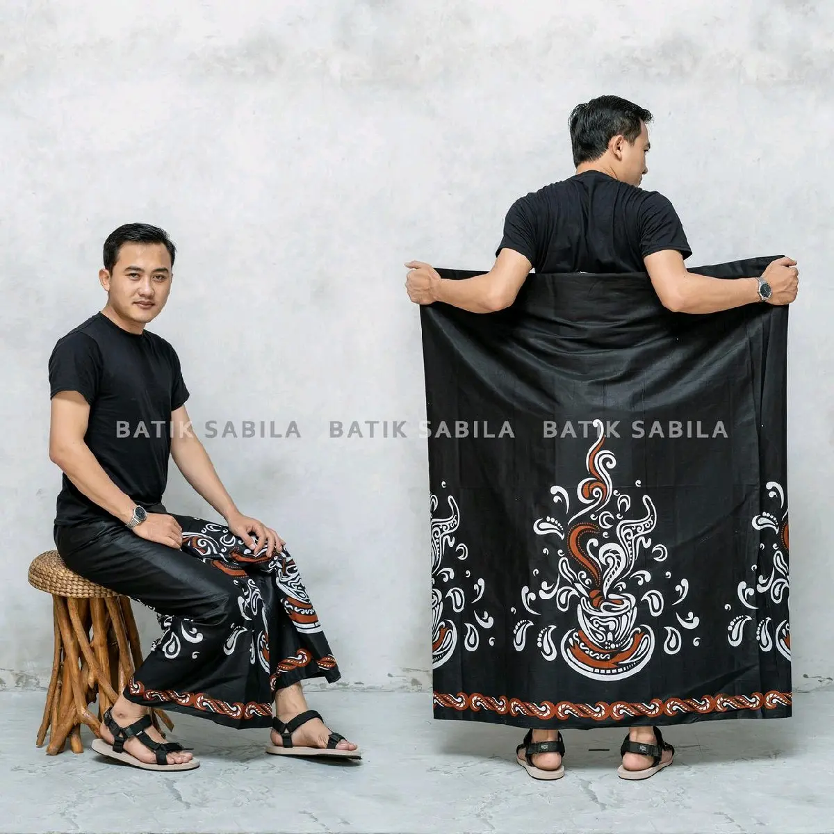 SARUNG BATIK DEWASA MOTIF CANGKIR KOPI