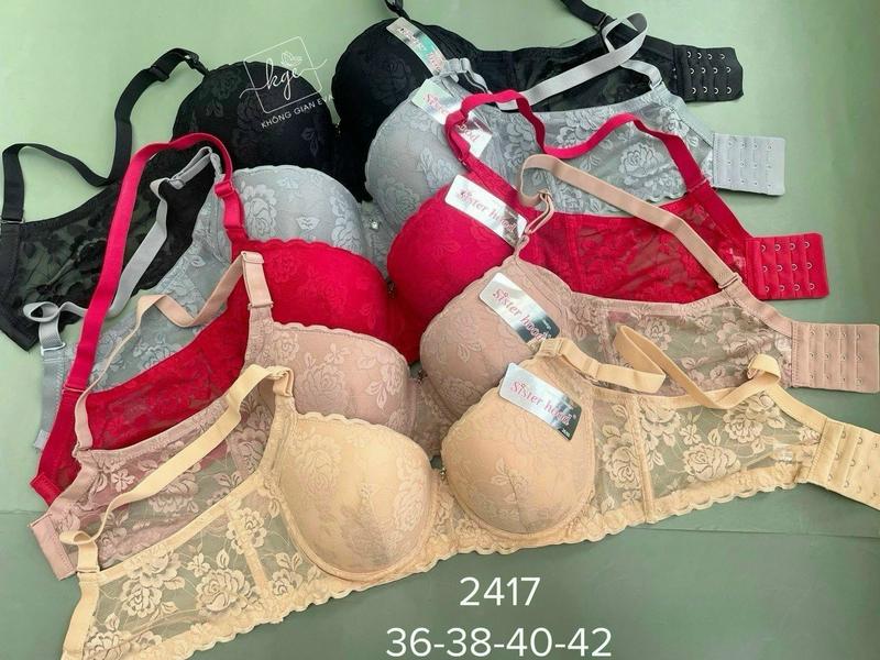 Áo lót nữ áo ngực bigsize bản to có gọng Thái Lan sister hood 2417 nâng V1 Ren Voan ao  nguc khong mut co ngong CUP C