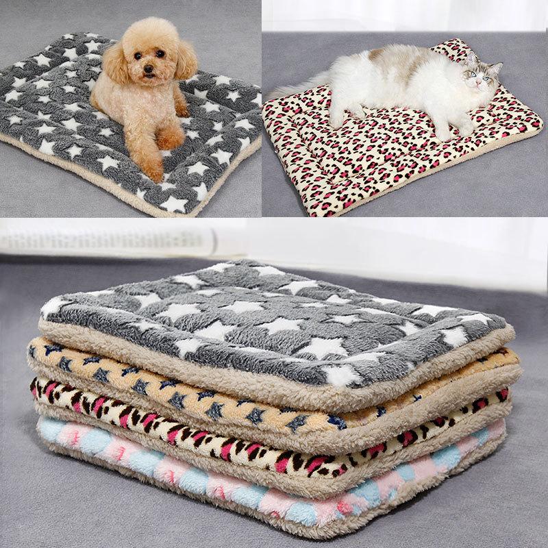 Đệm Ngủ Vải Flanen Mềm Dày Cho Thú Cưng, Chăn Lông Thú Cưng, Nệm Cho Chó, Mèo, Sofa, Thảm Gia Đình, Gối Cho Chó Ấm Áp 1