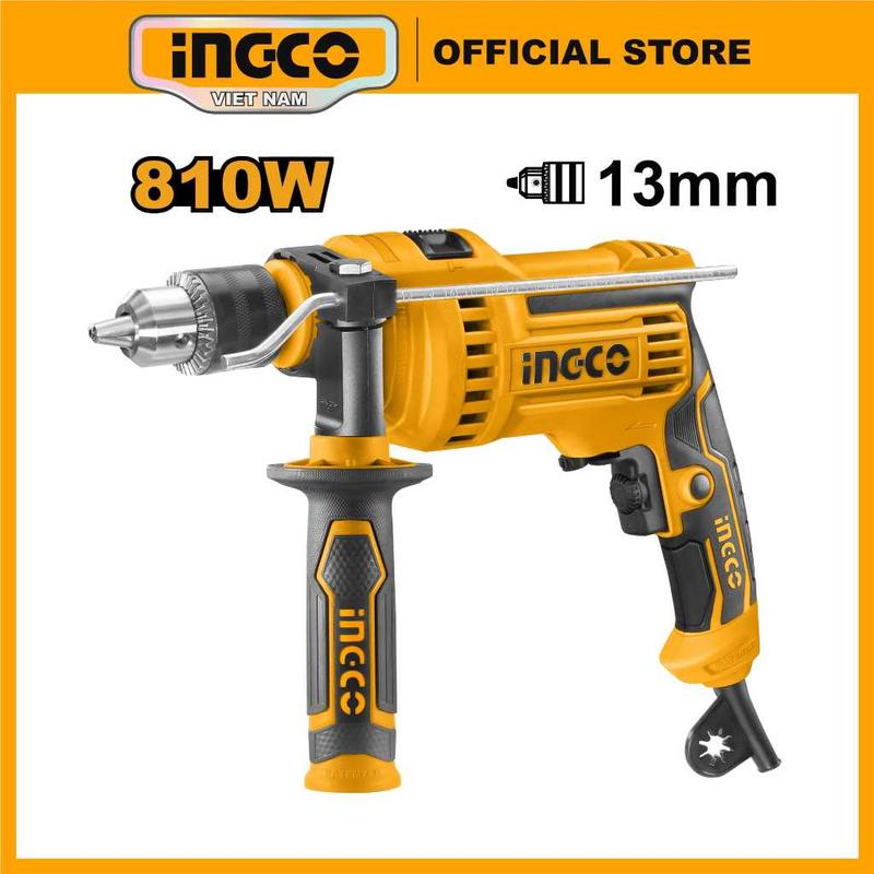  Máy khoan điện giá rẻ INGCO ID8108 810W đầu kẹp Ø1.5-13mm khoan tường khoan gỗ khoan kim loại cho Thợ và Gia Đình 