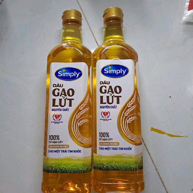  combo 2 chai dầu simply gạo lứt 1lit 