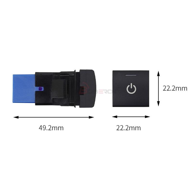 Product Introduction of 1PC BSM DRL LED Battery power supply Steering Sheel fan Heating Rearview Switch Button For Toyota RAV4 Corolla Camry 18-19 Prado 3