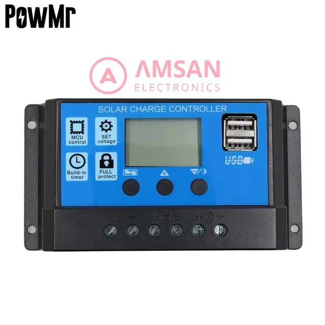SCC PWM 60A 50A 40A 30A 20A 10A PowMr Solar Charger Controller