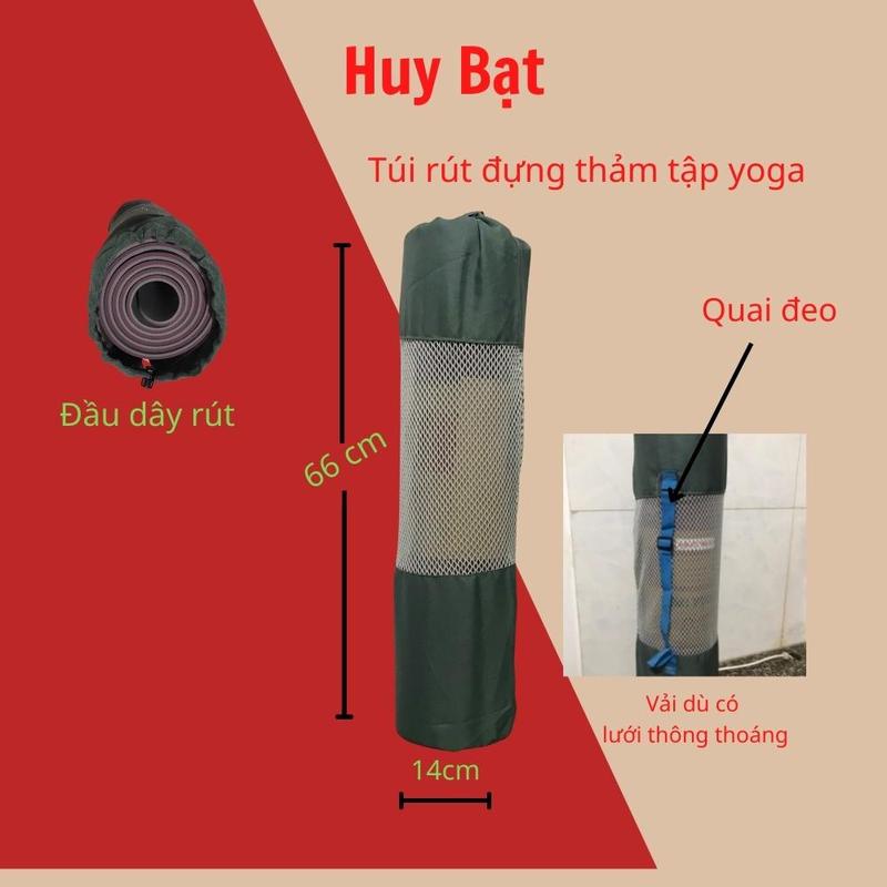 Túi Rút Đựng Thảm Yoga Kích Thước 610x6mm Làm Từ Vải Dù Có Quai Đeo Tiện Dụng Bag Túi Thể Thao