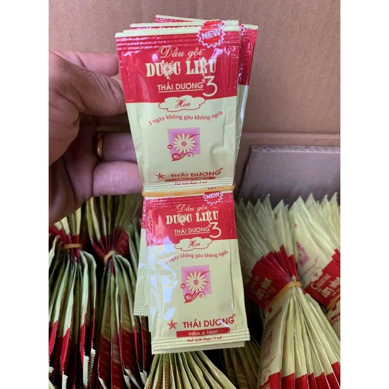Combo 50 Gói Dầu Gội Dược Liệu Thái Dương 3 Dạng Gói 5ml- Gói Rời không theo dây