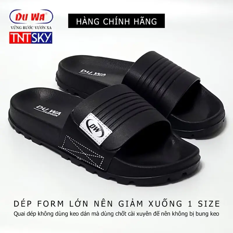 Dép nam nư sọc gân quai ngang Duwa - Giảm xuống 1 size