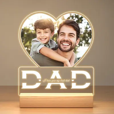 Father's Day Gift Dad Picture Frame Gift - Wooden Photo Frame With ...