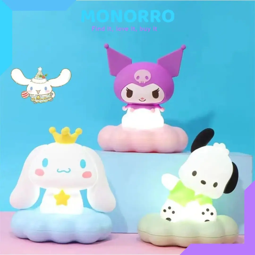 Sanrio Lampu Tidur LED Kuromi Cinnamoroll Recharge USB Lampu 3 Level
