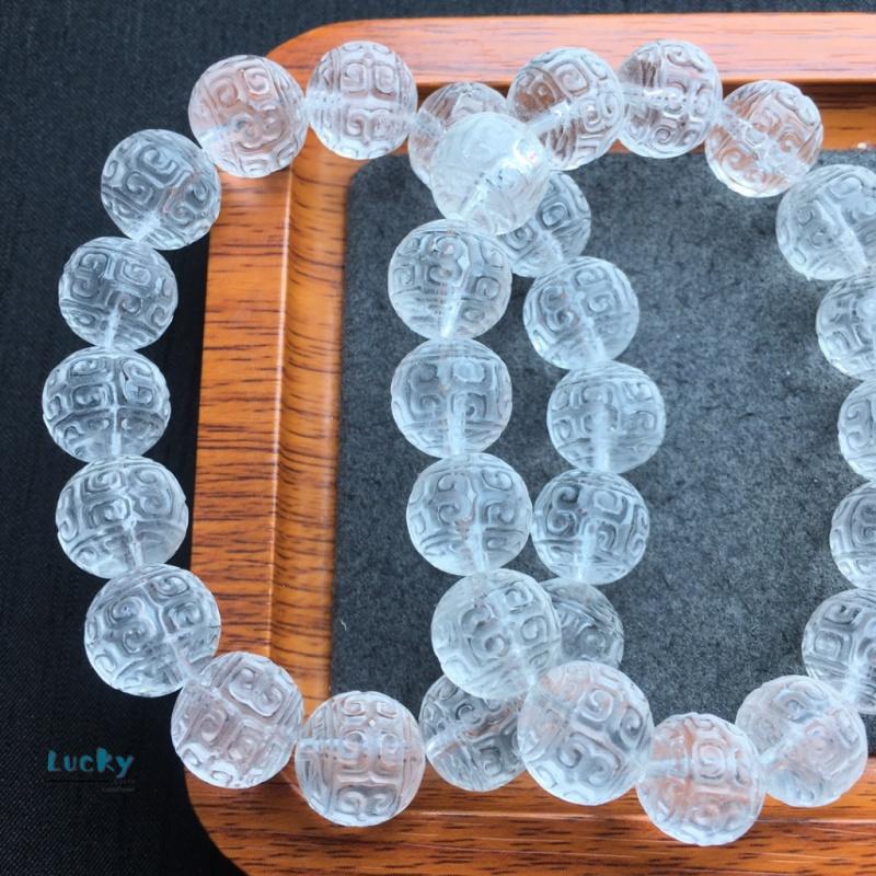 Vòng Tay Pha Lê Trắng Tự Nhiên Cho Nữ, Họa Tiết Trả Lại, Hạt May Mắn, Năng Lượng, Quà Tặng 5