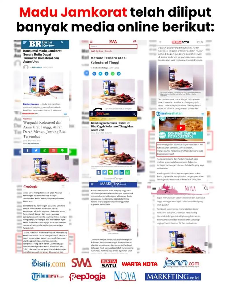 Product Introduction of Jamkorat Madu Fira Herbalindo Membantu Menormalkan Kolesterol dan Asam Urat Nyeri Encok Pegel Linu Lutut dan Persendian 3
