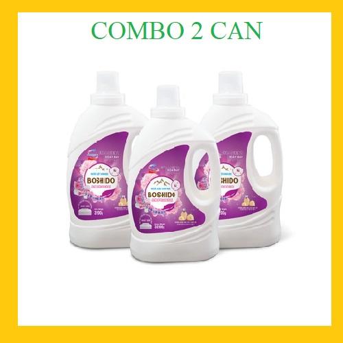 Combo 2 can ( x 3,2 lít) Nước Giặt Sinh Học BOSHIDO Công Nghệ Nhật Bản Lưu Hương Thơm Lâu (Hương Nước Hoa Pháp) Làm Sạch