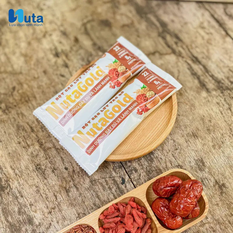 Bột gạo lứt táo đỏ hạt sen Nutagold 500G Food 1