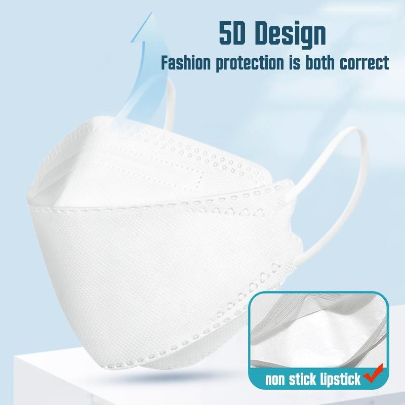 50PCS KF94 Mask Face Mask 3D Mask Korean Style BFE≥94% 4 Layer Non-woven Disposable Protective Mask Healthcare Protection 5