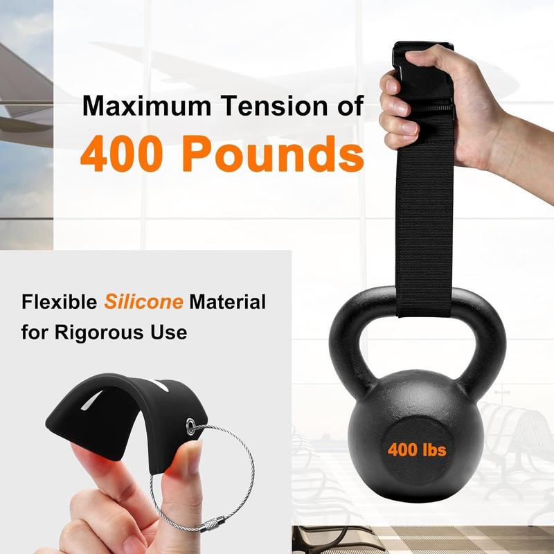 Product Introduction of Portable Travel Set, 4 Counts/set Luggage Straps & Silicone Luggage Tags, Handbag Travel Luggage Tag, for Travel Essentials 11