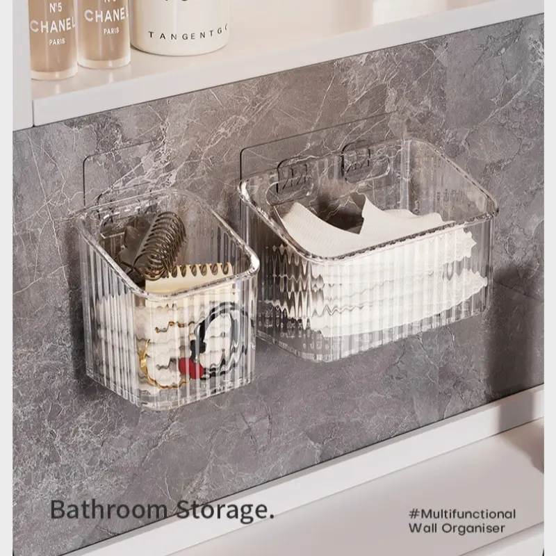 Household Multi-Functional Light Luxury Wall-Mounted Storage Box plus-Sized Bathroom Toilet Cotton Pads Paper Facial Tissue Storage Rack rice  storage  box Collapsible Transparent Storage Bins with Wheels box  leather