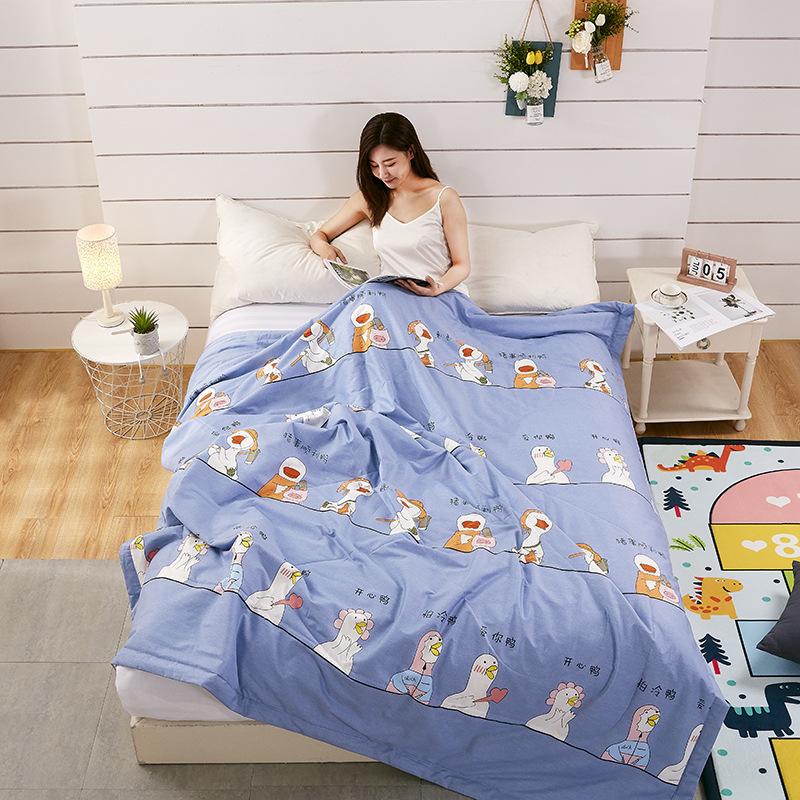 Product Introduction of Factory Direct Supply Summer Blanket Airable Cover Single Double Thin Quilt Gift Quilt Spring and Autumn Duvet Insert Machine Washable Summer Blanket 6