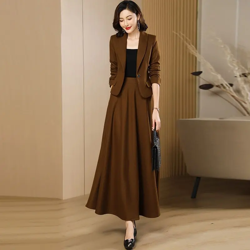 Bộ Đồ Thời Trang, Phong Cách Cổ Điển, Dành Cho Nữ, Bộ Hai Mảnh, Váy Cao Cấp Thanh Lịch, Thích Hợp Cho Mùa Xuân Và Mùa Thu, Hàng Mới Về Năm 2023, Phong Cách Xã Hội