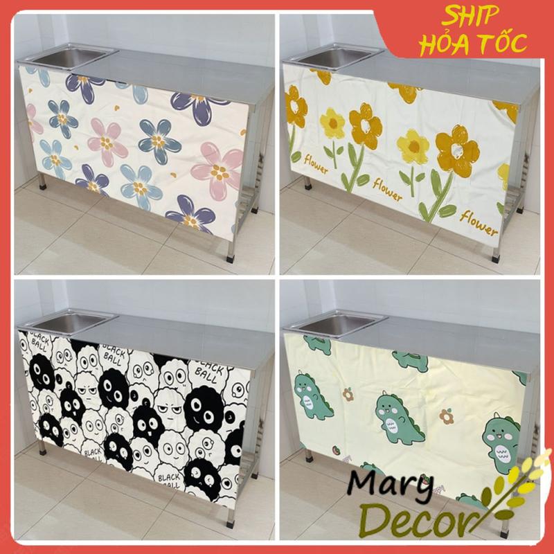 Rèm che bếp 150x70/ 220x70cm dán kệ bếp tủ bếp mini phòng trọ KÈM GAI DÁN Marydecor tiện dụng nhiều mẫu xᶖnh xắn vintage