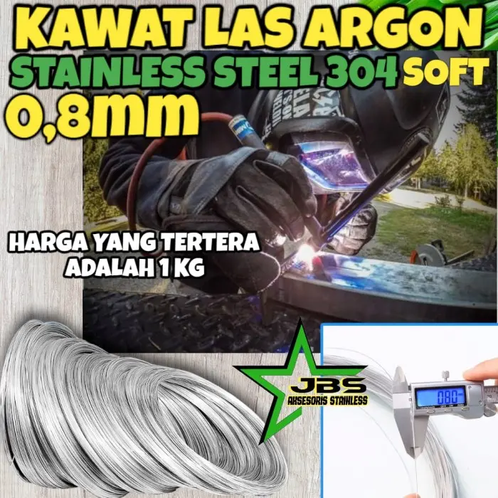 Kawat Las Argon stainless 304 Soft ( 1kg) - DIAMETER 1,5MM 1