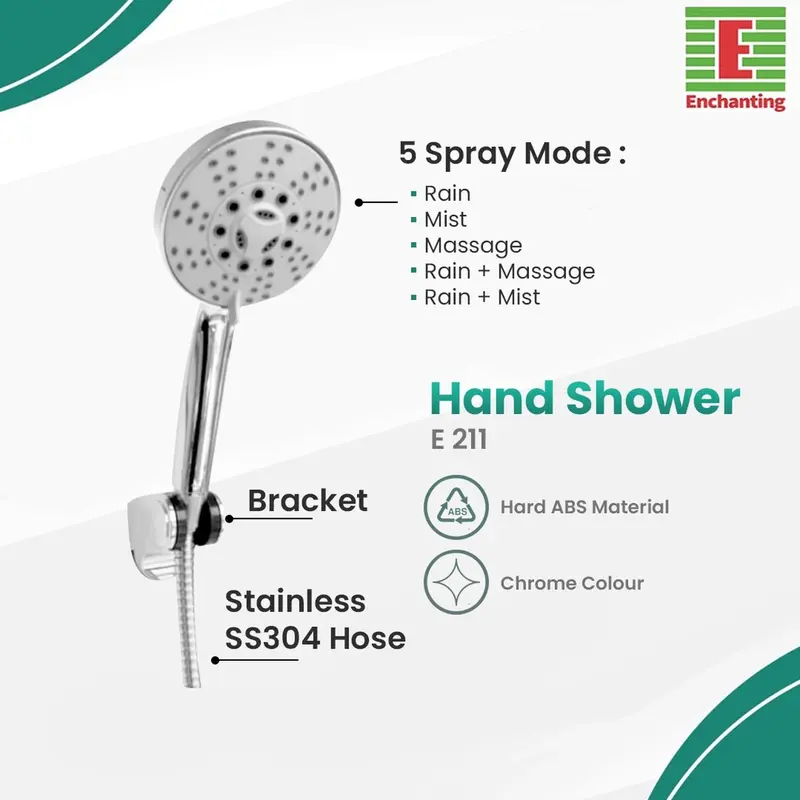 Head / Kepala Hand Shower 3 Switch Europe Enchanting E211 0