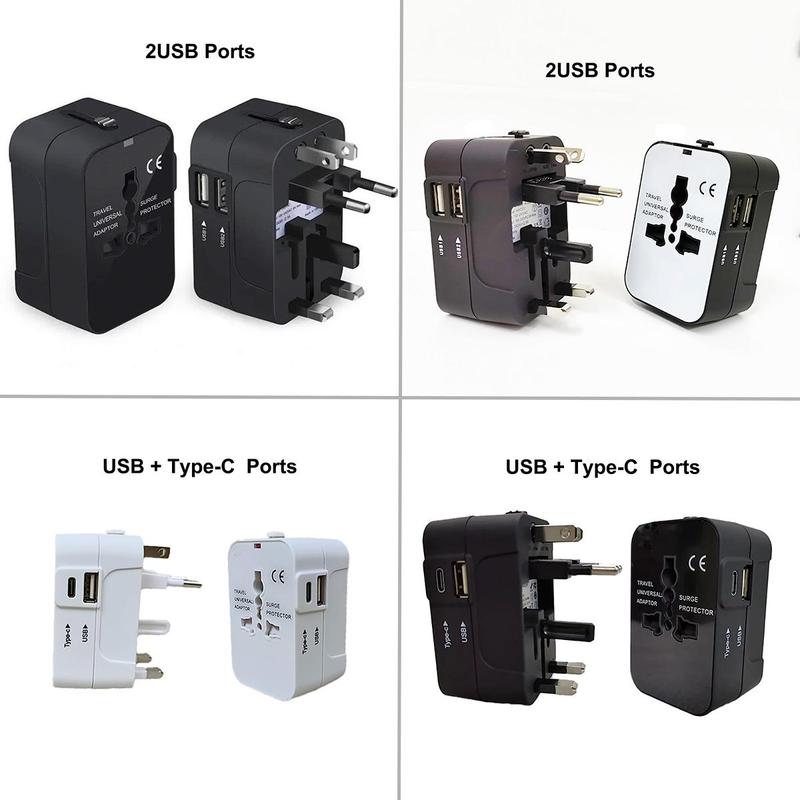 Multifunctional Plug Converter, Durable Type-C & USB Port Plug Adapter, Universal Socket Converter for Smartphone, Worldwide Charging Adapter for Home Office Travel, Portable Charging Charger, Electronic Devices for Cellphone, Electrical Sockets 3