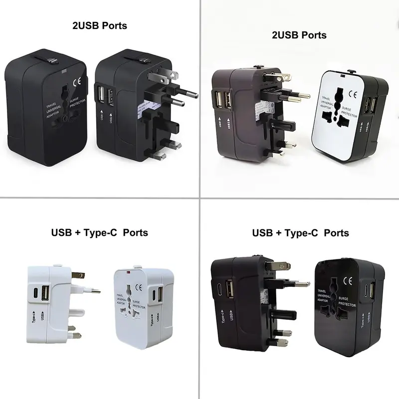 Plug Converter, Durable Socket Converter for Smartphone, Worldwide Charging Adapter for Home Office, Portable Charger, Electronic Devices for Cellphone, Electrical Sockets, Traveling Gadgets, Reliable 3