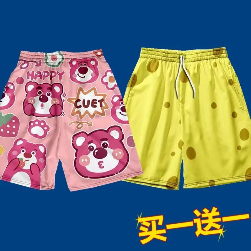Quần Soóc Phong Cách Patrick Star, Dành Cho Nam, Quần Soóc Ngủ Dáng Rộng Mùa Hè, Quần Soóc Thường Ngày SpongeBob, Quần Soóc Đi Kỳ Nghỉ Bãi Biển Cặp Đôi, Thời Trang Năm 2025 6